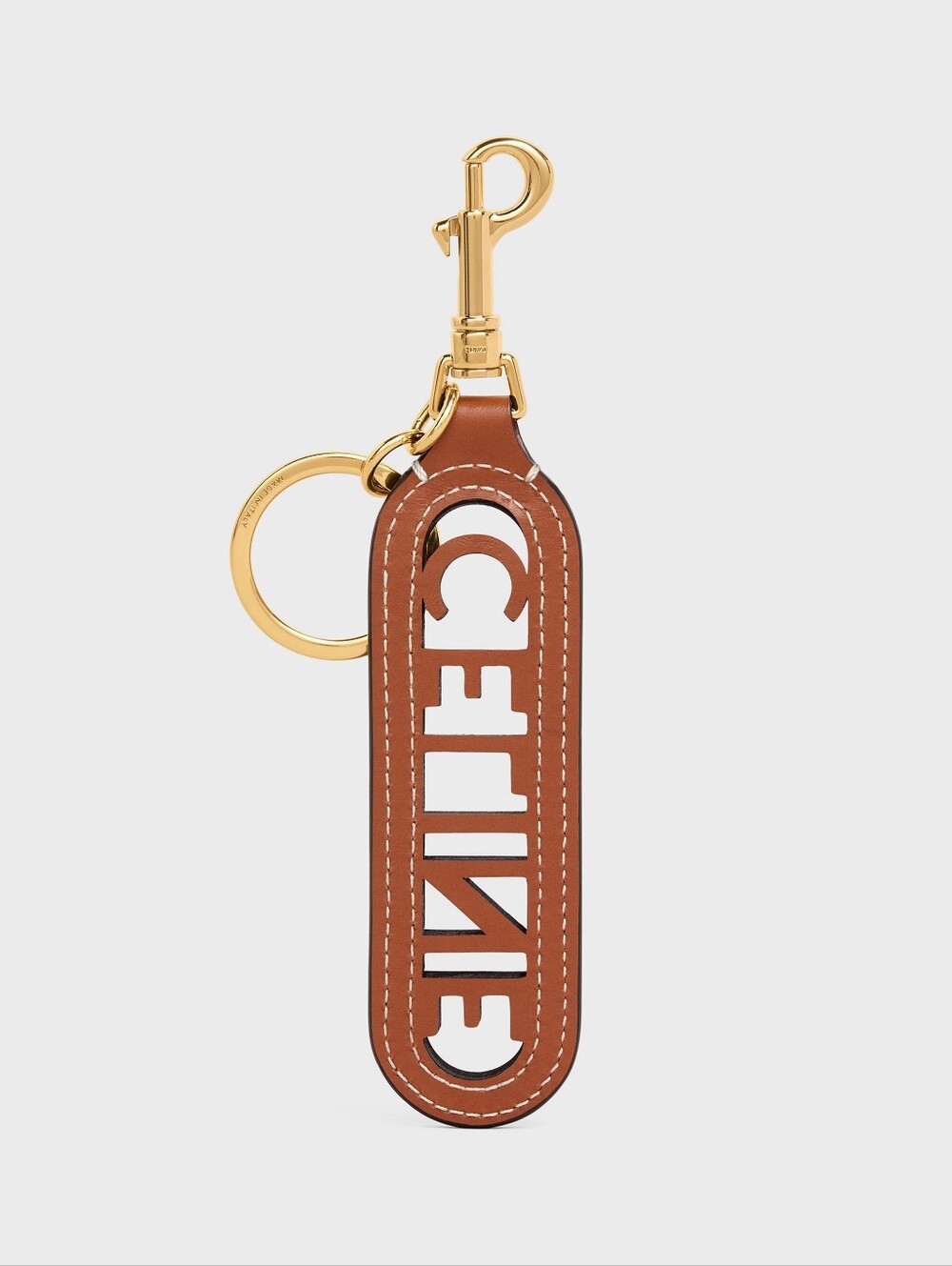 Brand New! Celine PERFORATED KEYRING CELINE IN SMOOTH CALFSKIN Bag Charm W/Coa